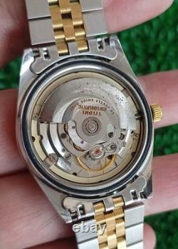 Nice & Rare Vintage Titoni Cosmo King Automatic 25 Jewels Swiss 2 tone Watch