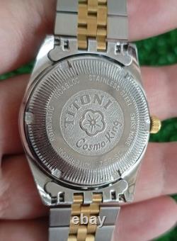 Nice & Rare Vintage Titoni Cosmo King Automatic 25 Jewels Swiss 2 tone Watch
