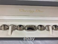 Nos Christian Dior Pandiora D 78-100 Vintage Silver Swiss Watch 19 MM Steel Rare