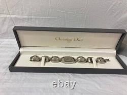 Nos Christian Dior Pandiora D 78-100 Vintage Silver Swiss Watch 19 MM Steel Rare