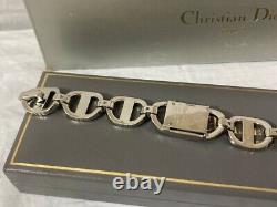 Nos Christian Dior Pandiora D 78-100 Vintage Silver Swiss Watch 19 MM Steel Rare