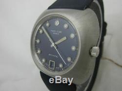 Nos New Swiss Vintage Automatic Big Rare Favre Leuba Analog Mens Watch With Date