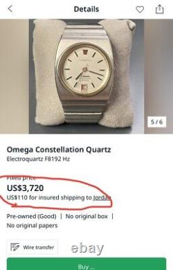 OMEGA Constellation Watch MEGAQUARTZ 32 KHz Very RARE Vintage Swiss