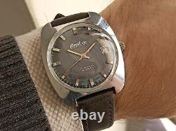 OMIKRON BLACK DIAL MILITARY SWISS MADE Vintage RARE WATCH Mens Mechanica