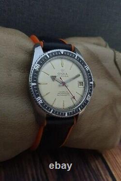 ONSA DIVER 10ATM. FEF cal. 96-4 VINTAGE 70's RARE 17J SWISS WATCH