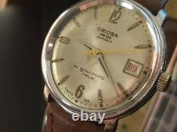 ORIOSA ETA 2452 MANUFACTURING ERROR DIAL RARE SWISS MADE Mens WATCH VINTAGE