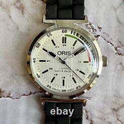 ORIS Manual Wind Watch Vintage Swiss Made 70s White Dial Overhauled Rare