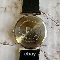 ORIS Manual Wind Watch Vintage Swiss Made 70s White Dial Overhauled Rare
