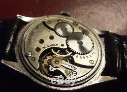 Omega Cal. 26.5 Sob T3 Ultra Rare Vintage 1935 All S. Steel Swiss Made