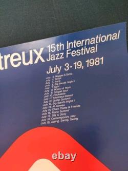 Original Montreux Jazz Festival Poster from 1981 Rare Vintage Swiss Print