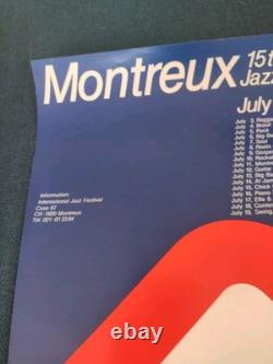 Original Montreux Jazz Festival Poster from 1981 Rare Vintage Swiss Print
