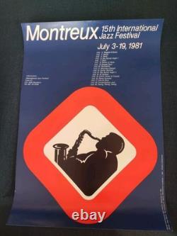 Original Montreux Jazz Festival Poster from 1981 Rare Vintage Swiss Print
