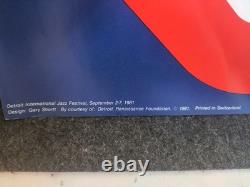 Original Montreux Jazz Festival Poster from 1981 Rare Vintage Swiss Print