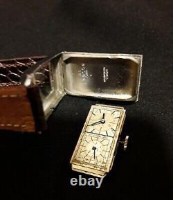 Original Vintage Duo Dial Doctor's Swiss Wrist Watch, Circa 1930, Rare