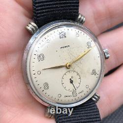 PIERCE Vintage Military Swiss Watch 35mm Rare