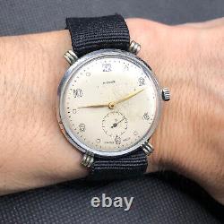 PIERCE Vintage Military Swiss Watch 35mm Rare