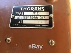 Pair Thorens PR-15 Tube Amplifier Vintage Old Rare Early Swiss Made Read Text