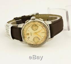 RARE 1930's DOXA SA stainless steel Swiss made chronograph watch Cal Landeron 48