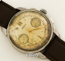 RARE 1930's DOXA SA stainless steel Swiss made chronograph watch Cal Landeron 48