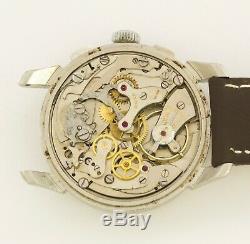 RARE 1930's DOXA SA stainless steel Swiss made chronograph watch Cal Landeron 48