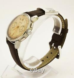 RARE 1930's DOXA SA stainless steel Swiss made chronograph watch Cal Landeron 48