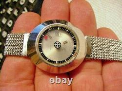 RARE 1970s ZODIAC AUTOMATIC ASTROGRAPHIC MYSTERY DIAL SWISS LADIES WATCH 31mm