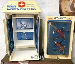 RARE 1980s Swiss Army Knife Victorinox Counter Display Case Vintage With 8 Knives