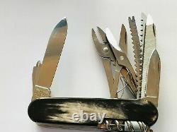 RARE BUFFALO HORN VICTORINOX SwissChamp Swiss Army Knife NEW IN BOX VINTAGE