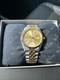 RARE BULOVA Mack Gold Dial Quartz Two Tone Watch Men Dress Vintage Swiss Made