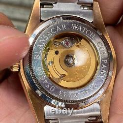 RARE Blansacar President Horological MOP Dial Automatic Swiss Diamond Vintage