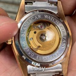 RARE Blansacar President Horological MOP Dial Automatic Swiss Diamond Vintage
