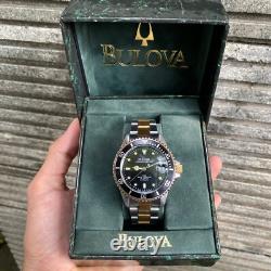 RARE Bulova Oceanographer Automatic ETA Swiss Made Two Tone Vintage Watch
