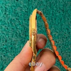RARE Bulova Super Seville Day & Date Quartz Gold Vintage Man Watch Swiss Made