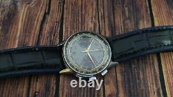 RARE! CHRONOGRAPHE SUISSE PILOT L. 48 SS 36mm VINTAGE 60's RARE 17J SWISS WATCH