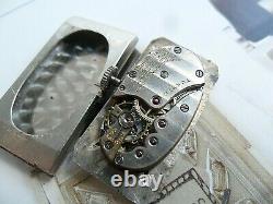 RARE Diamond Dial 1930s Platinum Paul Ditisheim 16 Jewel 4 Adj. Swiss Tank Watch