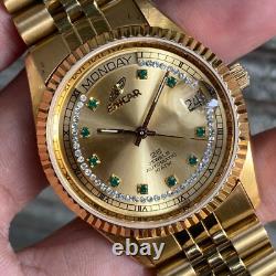RARE Enicar President Gold Automatic Day-Date Vintage Men Watch Swiss Vintage