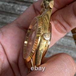 RARE Enicar President Gold Automatic Day-Date Vintage Men Watch Swiss Vintage