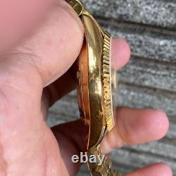 RARE Enicar President Gold Automatic Day-Date Vintage Men Watch Swiss Vintage