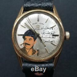 RARE- Favre Leuba Geneve SWISS Iraq President Saddam Hussein Working Wrist Watch