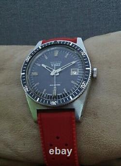 RARE! MAROS VIS-O-SCAPHE DIVER 200m AUTOMATIC VINTAGE 70's RARE 25J SWISS WATCH