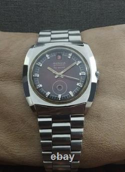 RARE! MONDIA TOP SECOND AS cal. 2063 AUTOMATIC VINTAGE 70's RARE 25J SWISS WATCH