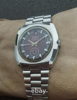 RARE! MONDIA TOP SECOND AS cal. 2063 AUTOMATIC VINTAGE 70's RARE 25J SWISS WATCH