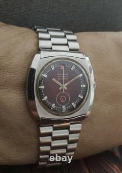 RARE! MONDIA TOP SECOND AS cal. 2063 AUTOMATIC VINTAGE 70's RARE 25J SWISS WATCH