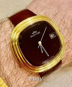 RARE Maroon/Cherry Red Dial Vintage SWISS Watch- ROYCE Automatic