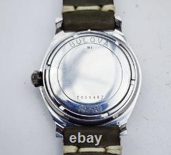 RARE Men's SWISS Vintage 1971 AUTOMATIC Watch BULOVA Cal. 11AOACB. Green Dial
