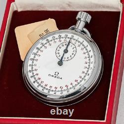 RARE! NOS Vintage 1902 OMEGA Stopwatch Cal. 9001 Hand Winding Silver Swiss Made