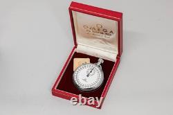 RARE! NOS Vintage 1902 OMEGA Stopwatch Cal. 9001 Hand Winding Silver Swiss Made