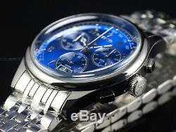 RARE New Invicta Men 47mm Vintage Series Swiss Retro Chrono Multi Link SS Watch