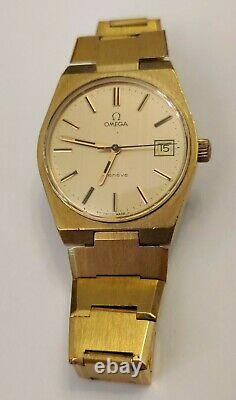 RARE OMEGA GENEVE cal. 613 VINTAGE 60's 17J SWISS WATCH WORKS WELL 35mm case