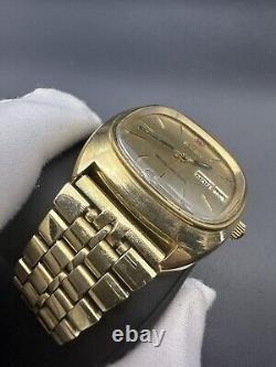 RARE OMEGA MEGAQUARTZ 32 KHZ TV WATCH GENEVE VINTAGE 80s SWISS MEN FUNCTIONAL